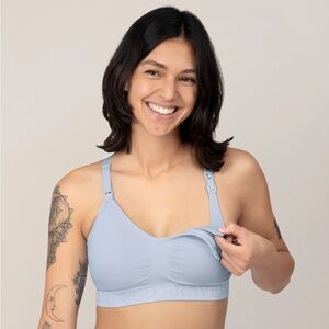 Sublime® Hands-Free Pumping & Nursing Sports Bra | French Blue, Size Small Busty